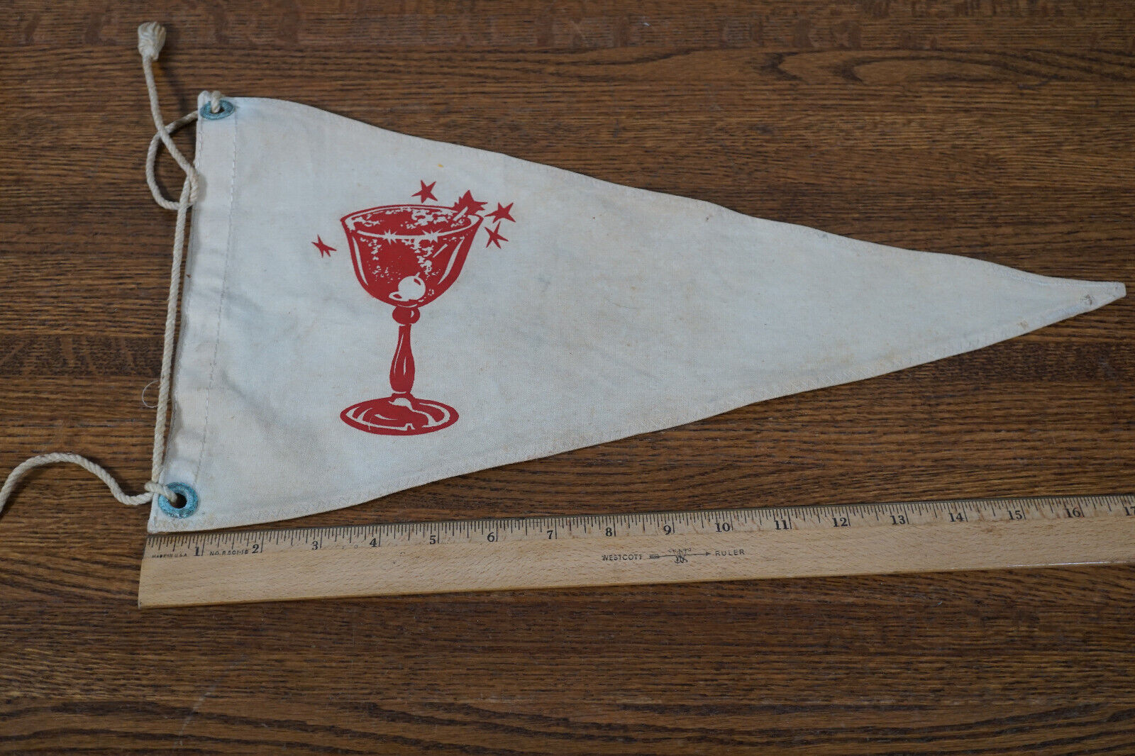 Vintage Taylor Made Cocktail Glass Boat Yacht Pennant Flag Nautical  16\