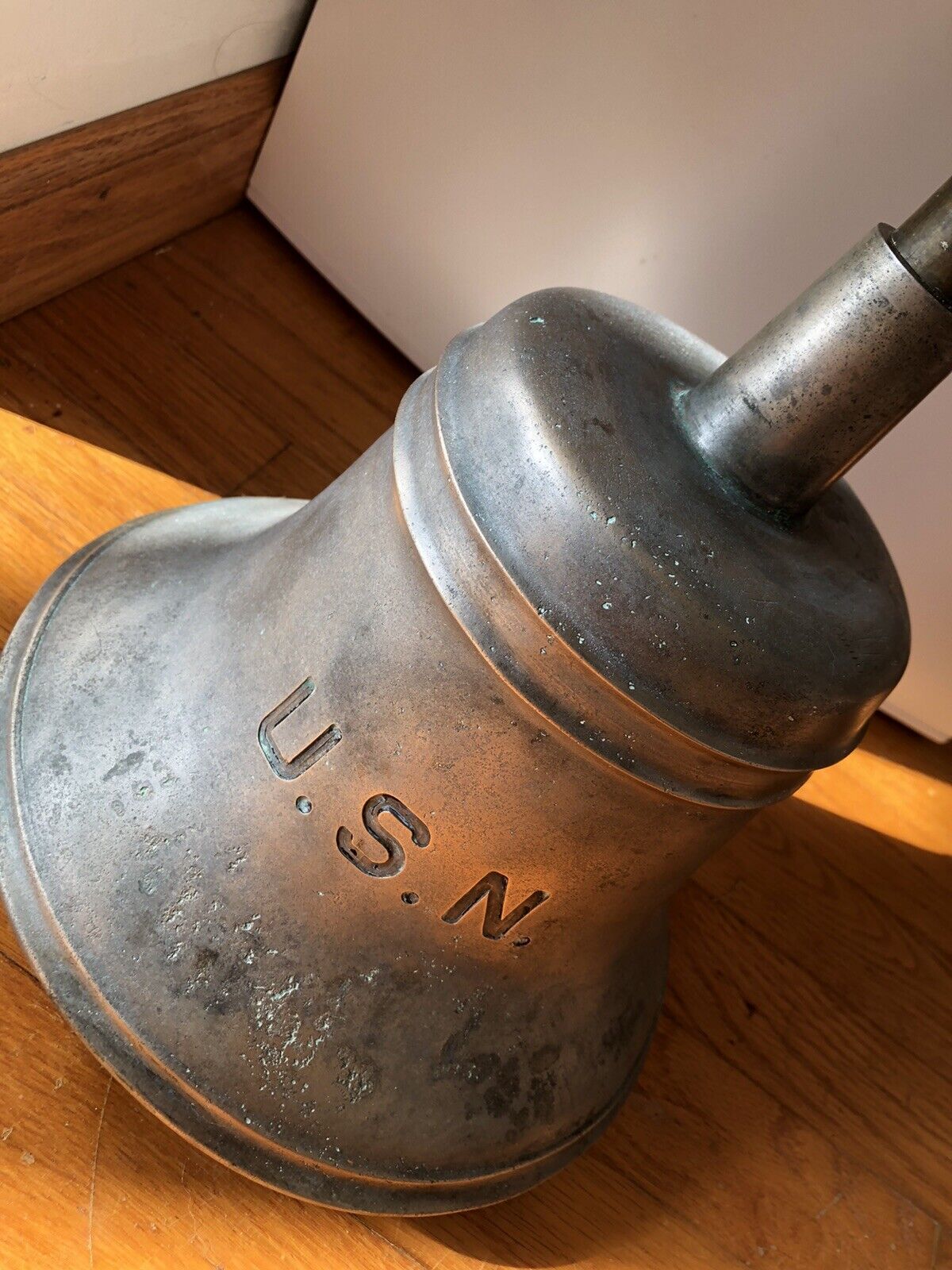 Vintage USN United States Navy, Nautical Ship Boat Bell WWII Solid Bronze