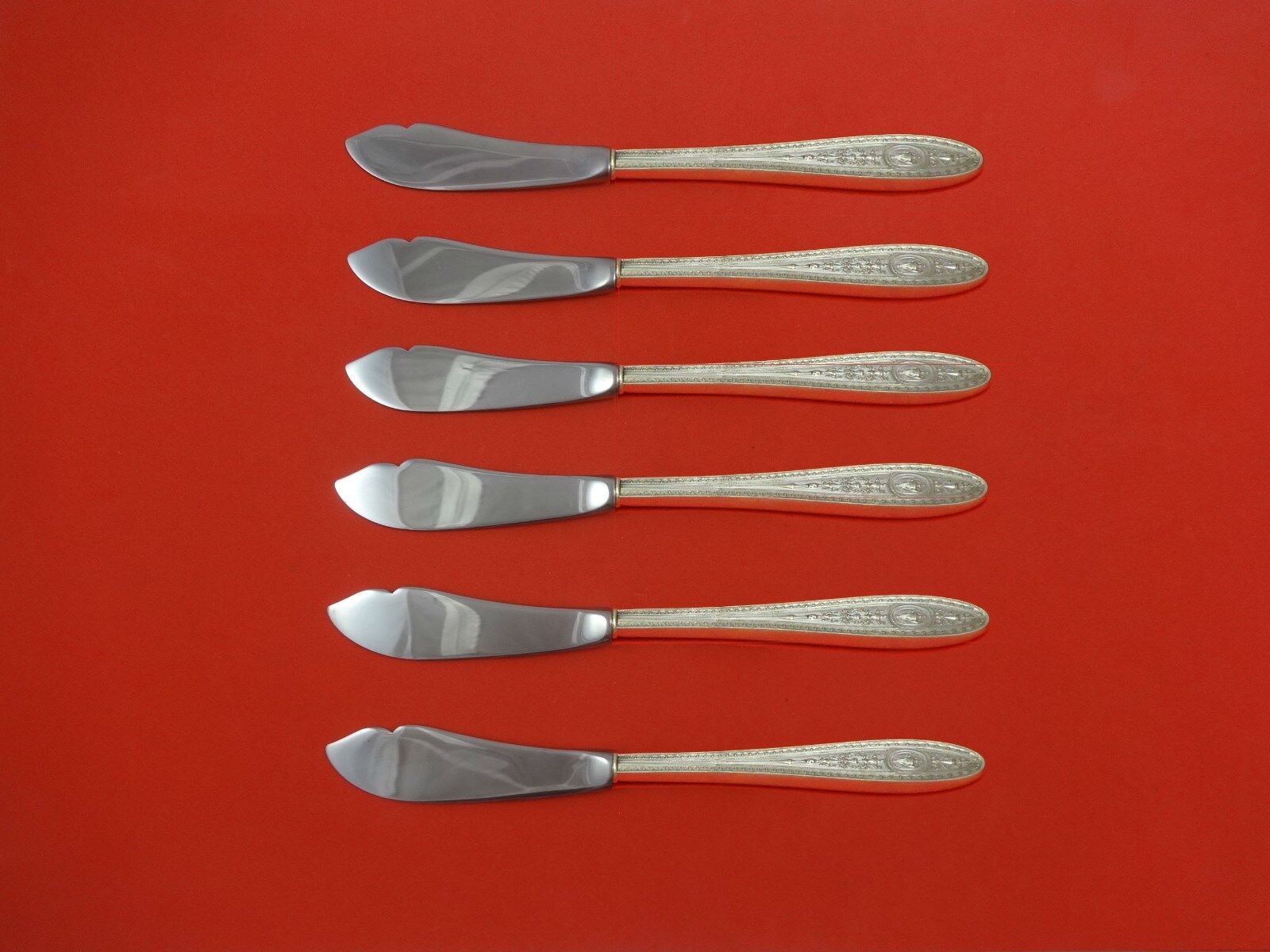 Wedgwood by International Sterling Silver Trout Knife Set 6pc Custom 7 1/2