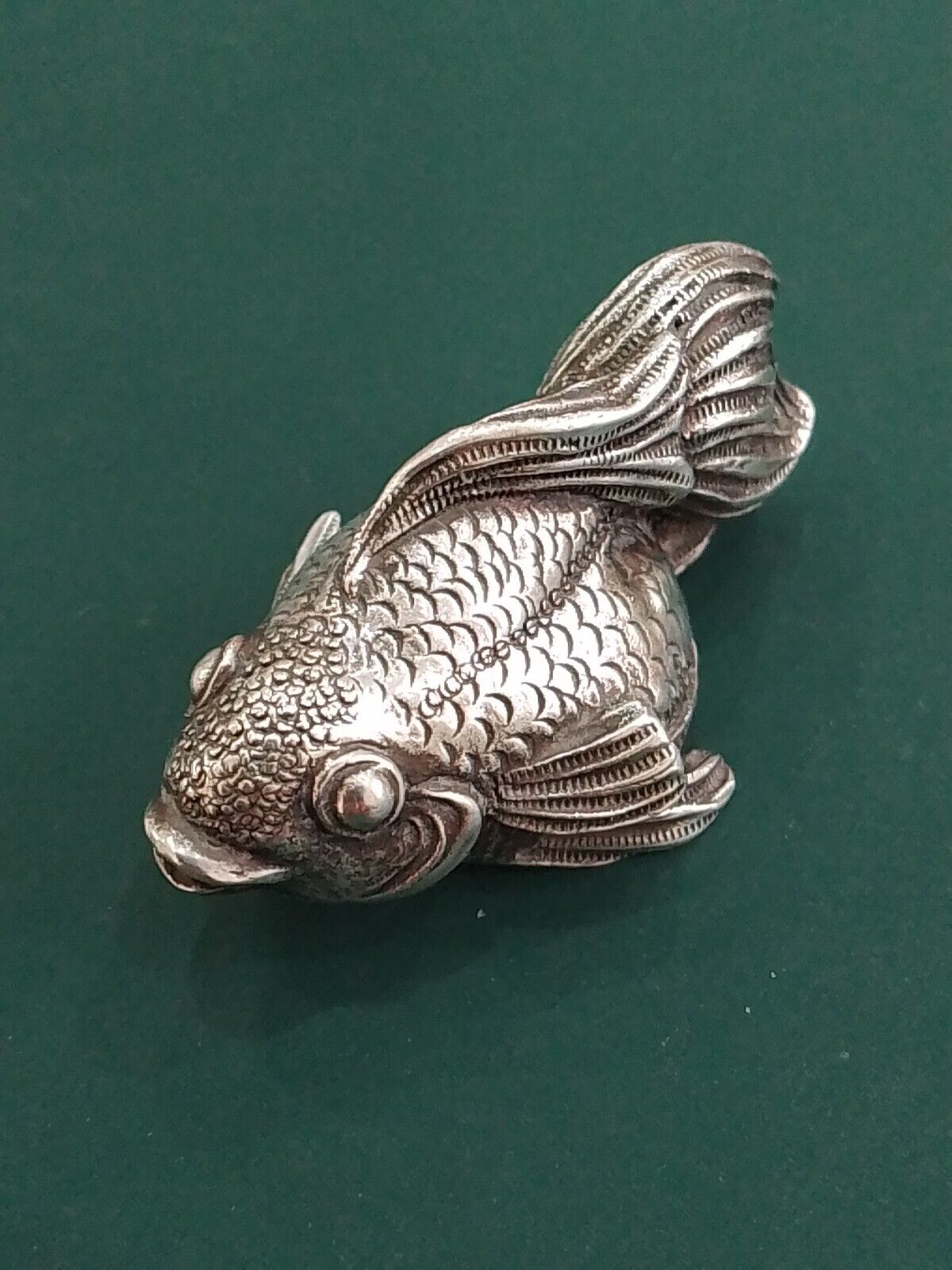 Italian Sterling Silver Fish Figurine, Alessandro Magrino