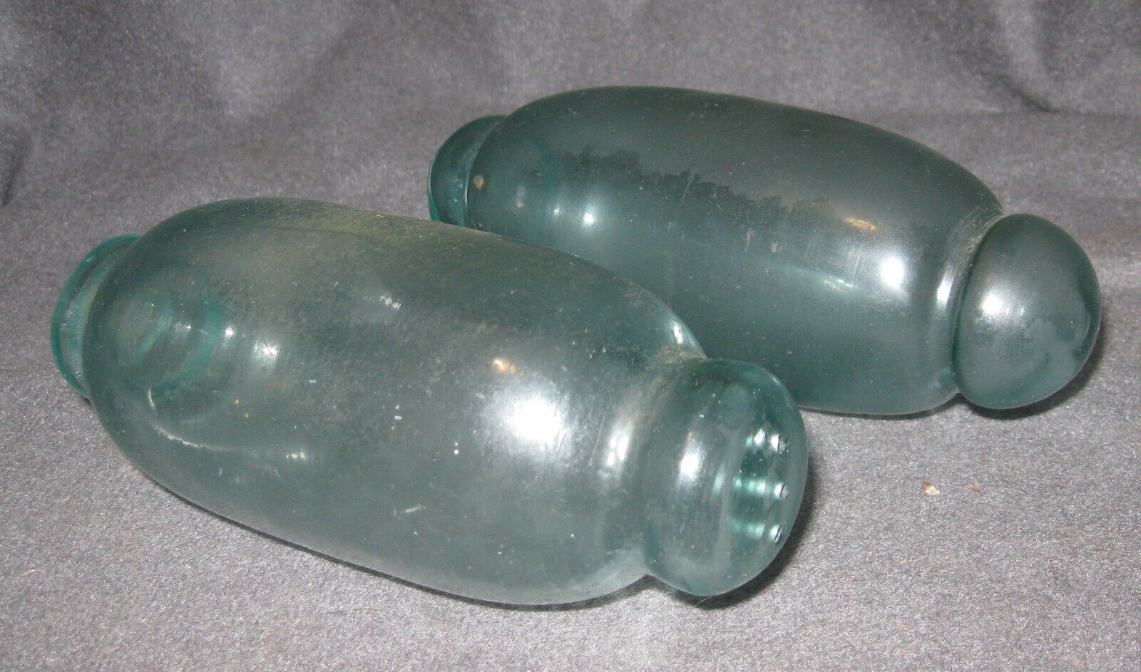 2 Vintage Glass Fishing Float Rolling Pins Rollers