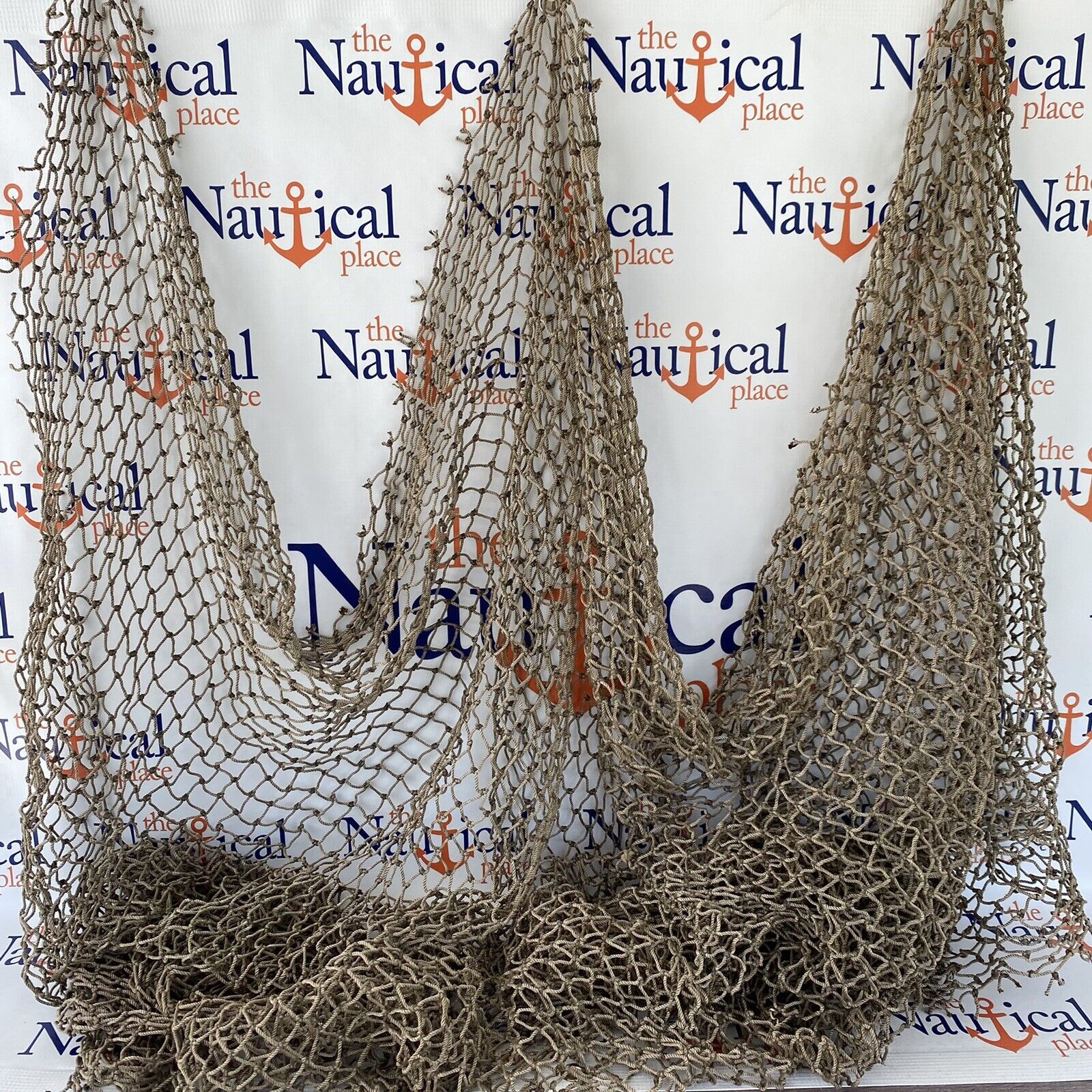 Authentic Used Fishing Net 5\'x10\' - Fish Netting - Old Vintage Nautical Decor