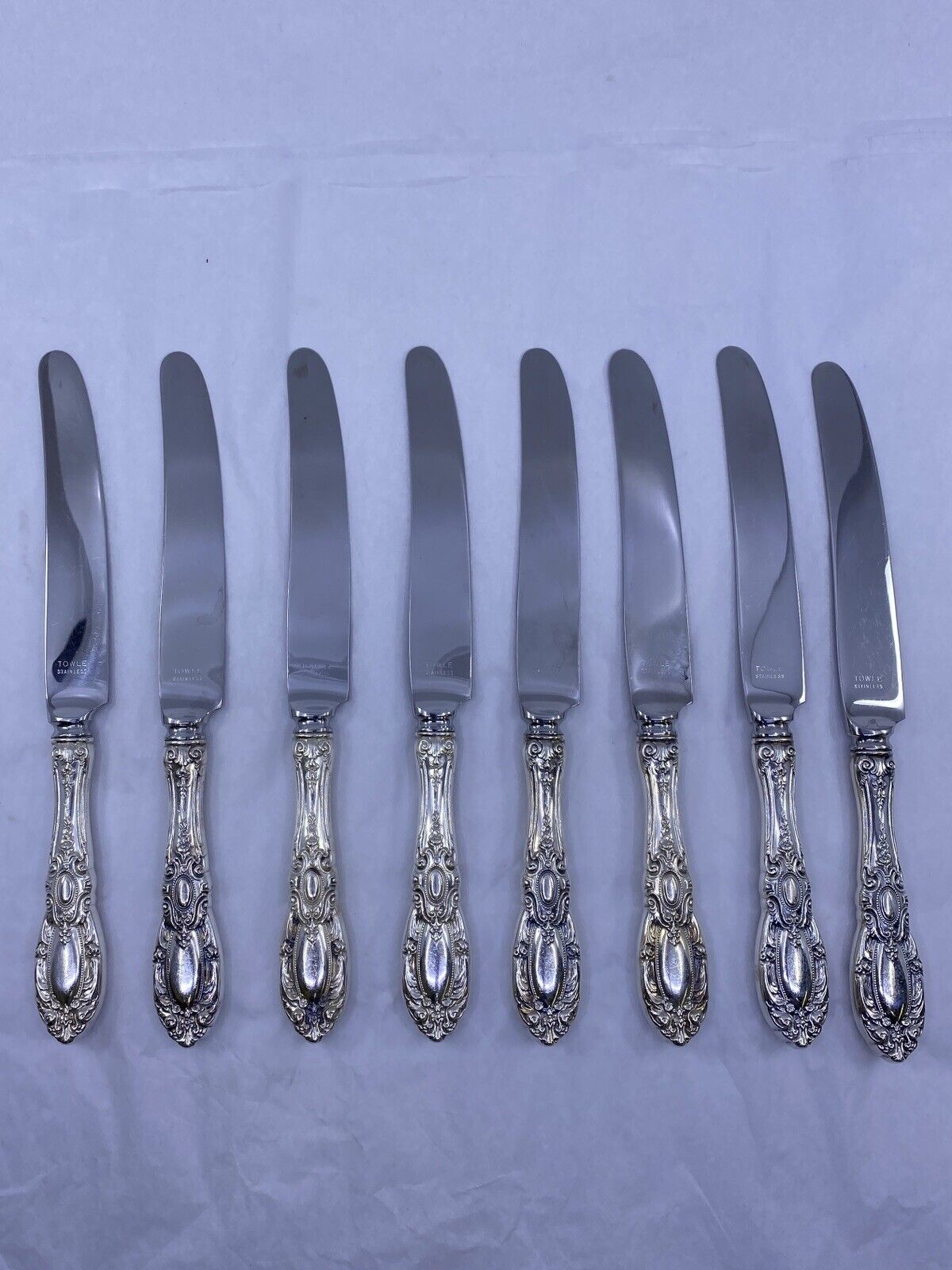 King Richard by Towle Sterling Silver Trout Knife Set of 8pc Flatware