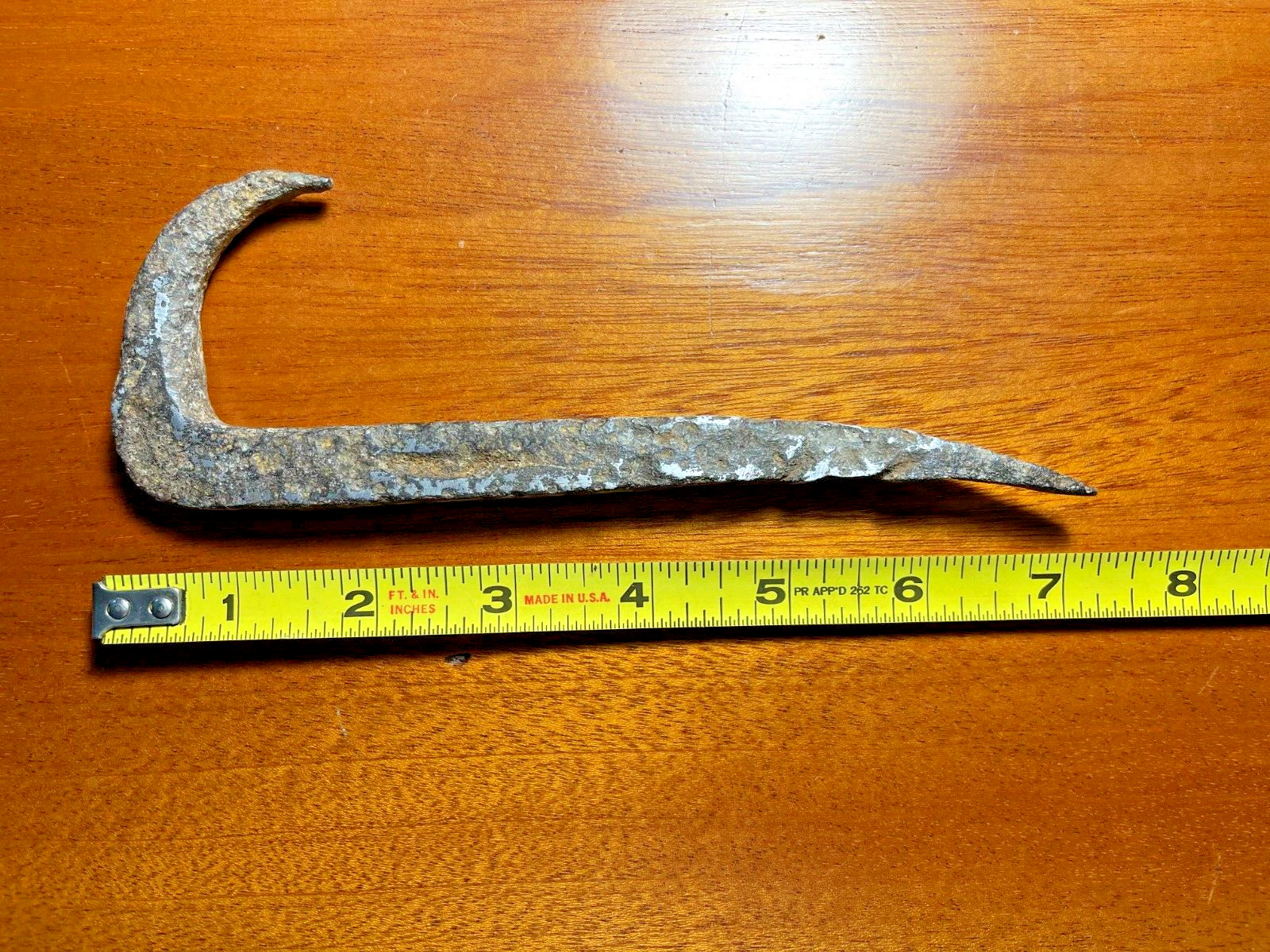 Antique Primitive Hand Forged  Iron Hook, 18th Century?