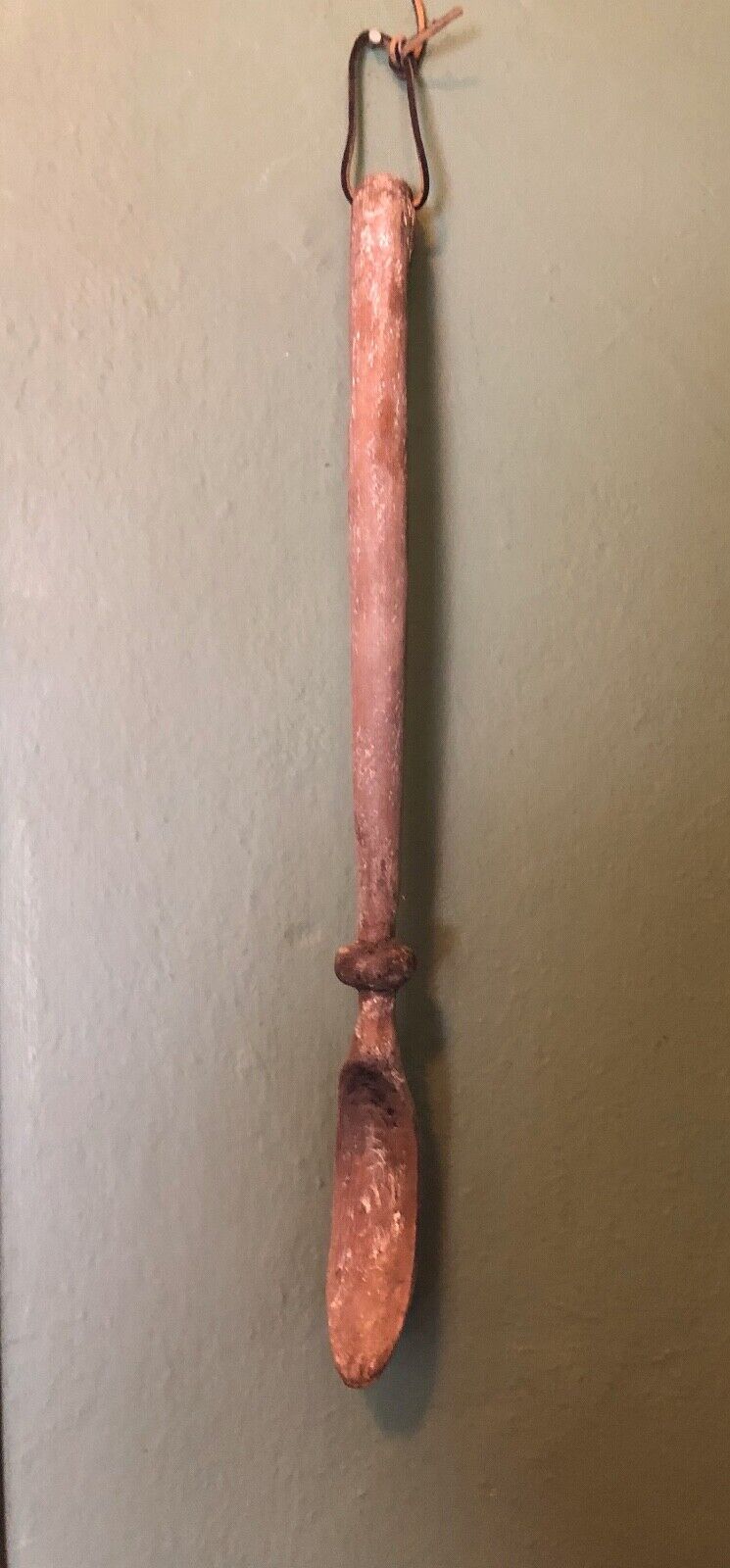 Antique Vintage Primitive Hand Carved Hook Wooden Scoop Spoon Dipper Ladle 23\