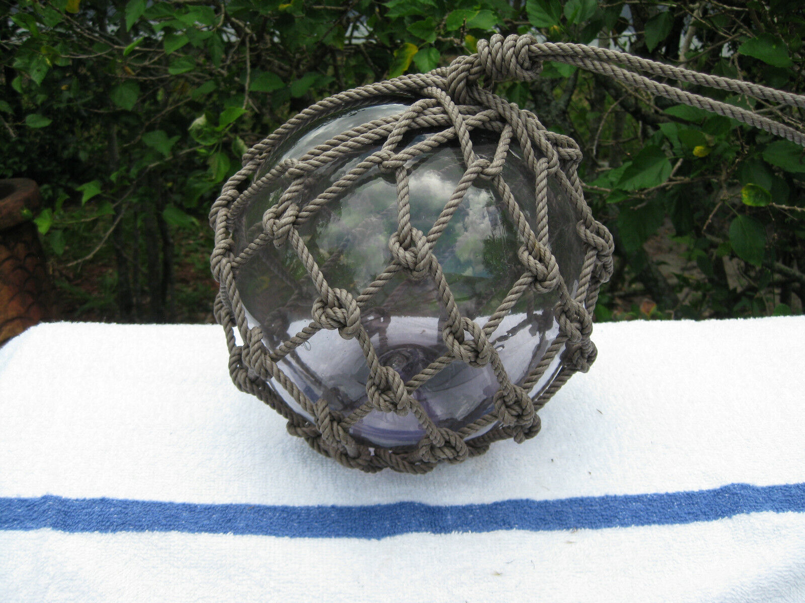  Japanese Glass Fish Net Float -Dark Purple-  Medium