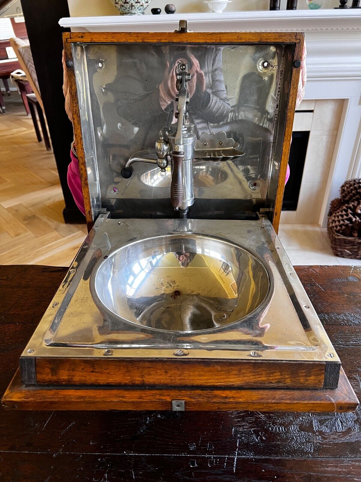 Stunning Rare Antique A.B. Sands & Co. 1915 Fold Out Boat Sink