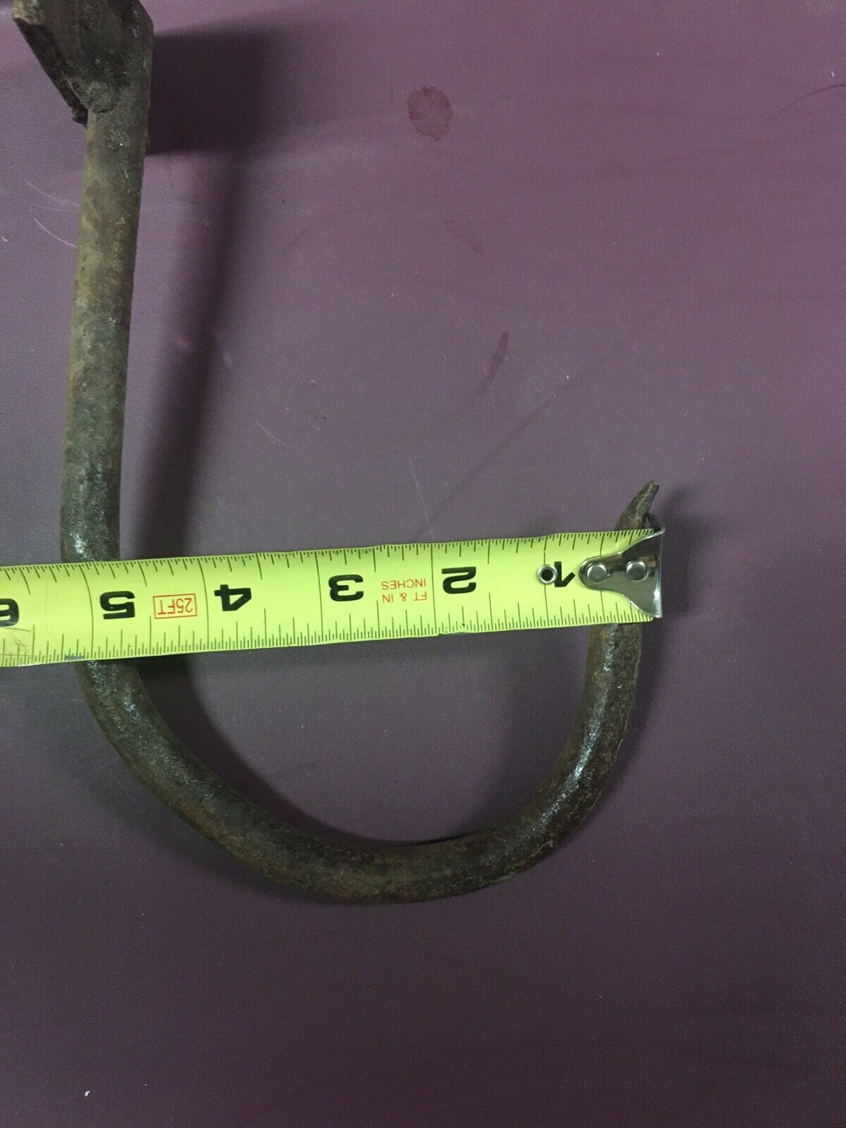 antique Large iron hook Hand Made