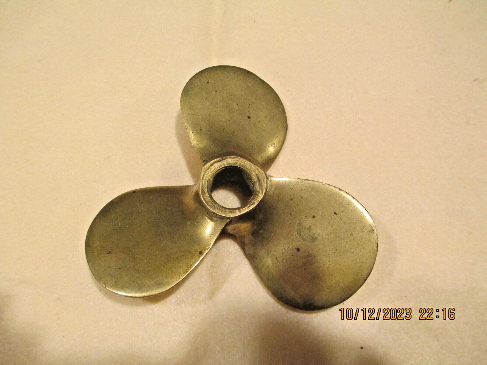 Vintage solid brass 5-inch boat propeller Good condition