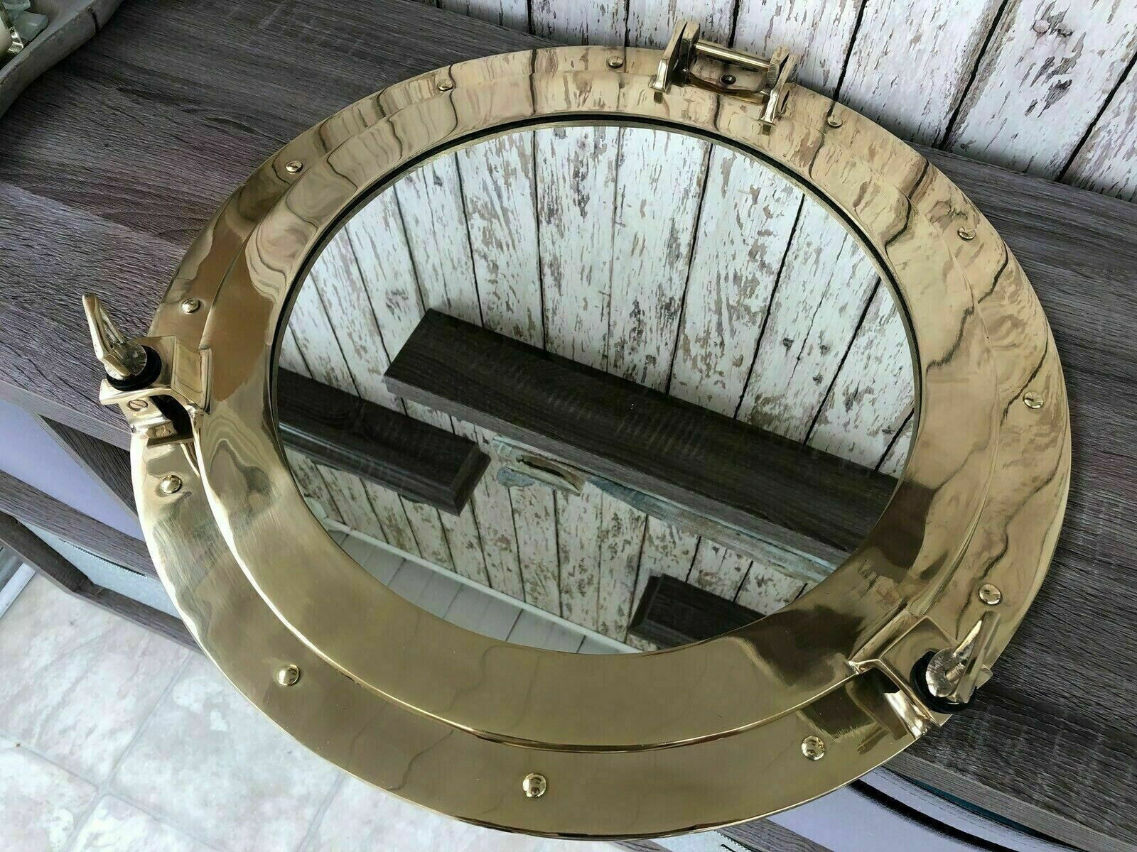 24 inches Antique Brass Porthole Nautical Ship Boat Wall Window Home Decor Gift