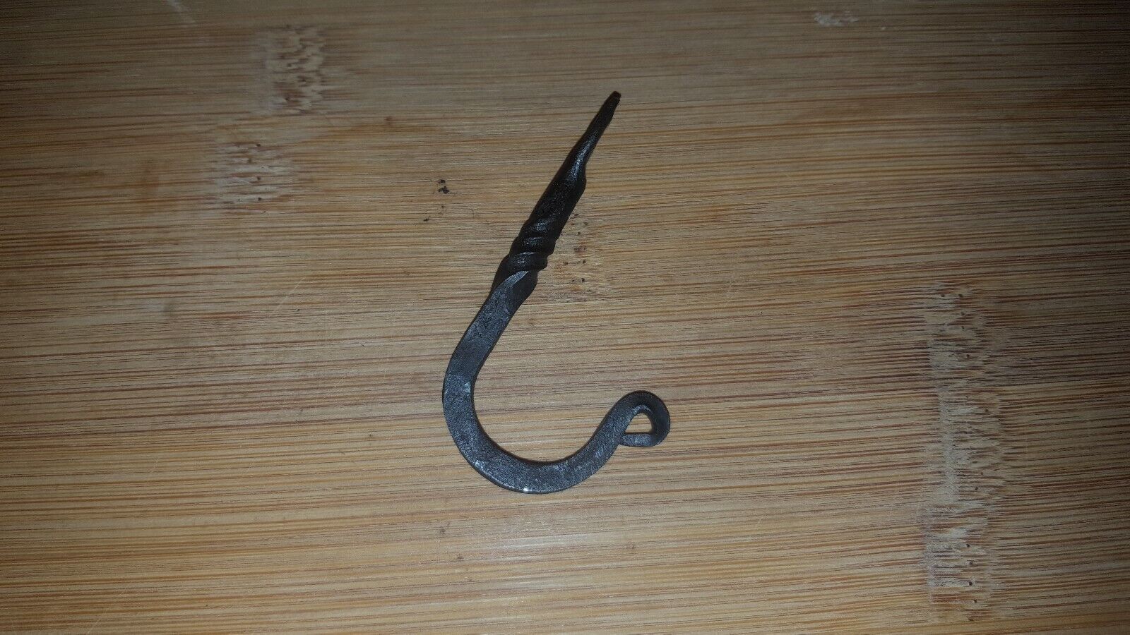 Hand Forged Hook with Decorative Twist