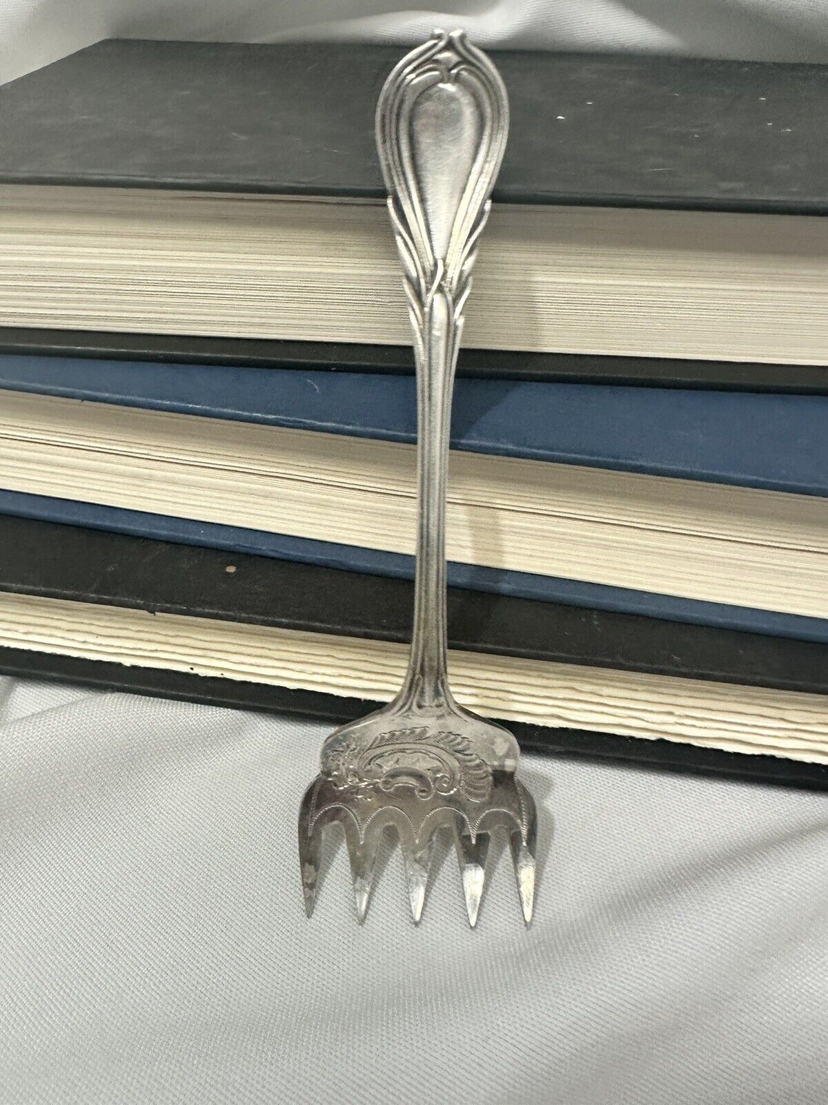 Antique Silver Plate Sardine Fish Fork 
