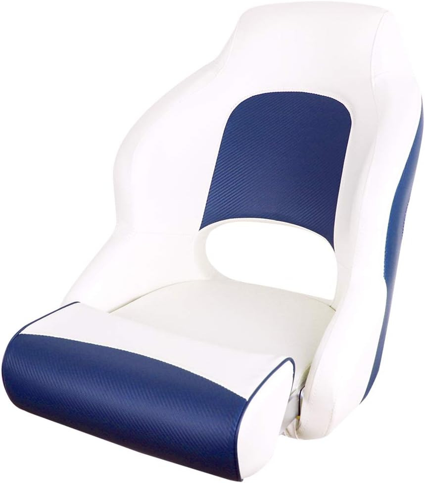 Captain Boat Seat (White/Blue)