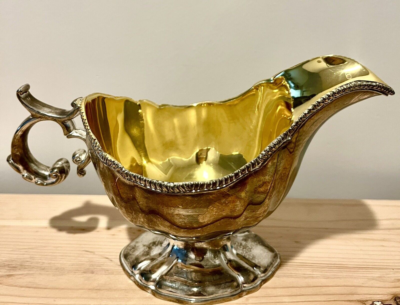 Vintage Silver Plated Gravy Boat Bowl