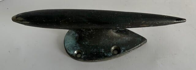 Vintage Torpedo Shaped Solid Brass Boat Cleat ~ 10\