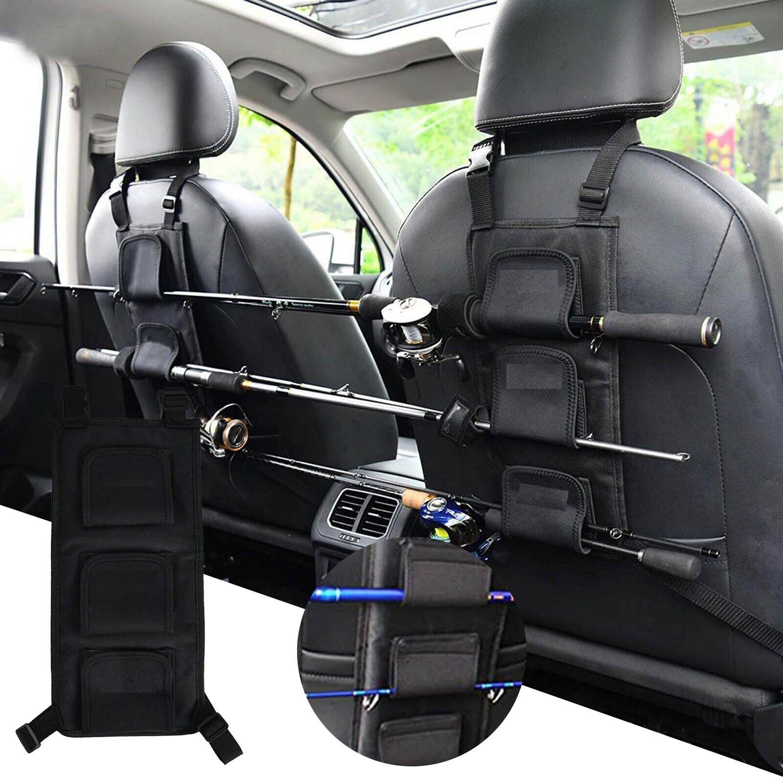 Vehicle Fishing Rod Holder 86.6 Inches Length Adjustable Polyester Strap
