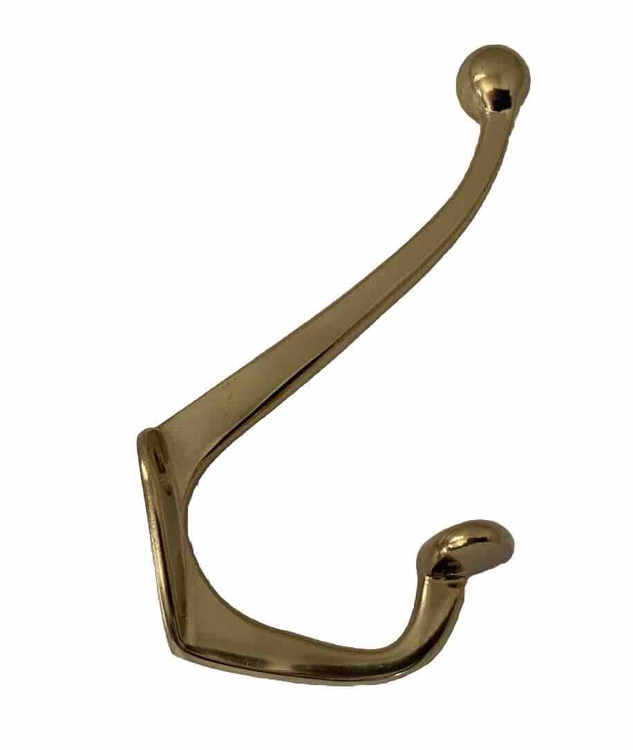 Large & Heavy Solid Brass Coat or Towel Hook 4\