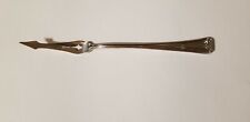 Antique E & J Bass Silver Plated Single Tine Butter Pick Scrolls Pattern picture