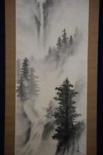 Hanging Scroll Genuine Work / Sadafumi Haneda Mountain Stream Landscape Paulowni picture