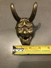 Vintage 70’s ARTHUR COURT Brass Devil Mask Wall Hook / Clip picture