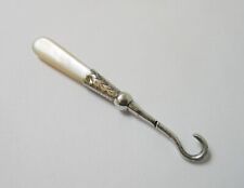 Antique Sterling Silver Mother of Pearl Glove Hook Adie & Lovekin Ref. A61 picture