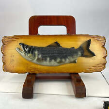 Vintage Wooden Japanese Fish Wall Plaque picture