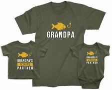 Grandpa and Grandpa's Fishing Partner. Matching t-shirts for Grandpa grandson picture