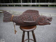 Fish Version Fish board Gyoban Buddhist utensils Mokugyo from Japan width 78cm picture