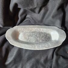 Vintage Mid Century Floral Aluminum Pressed Fish Oval Dish Bohemian  picture