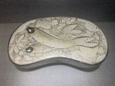Free shipping Rare Chinese CiZHou kiln porcelain white glaze two fish Pillow picture