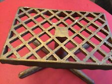 Architectural adjustable cast iron air grid, book rest, hook on trivet rare picture