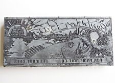 Vintage Letterpress Printing Block Advertising Best for Bass Fishing Lures picture