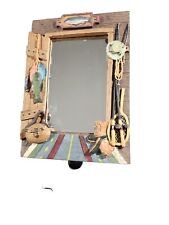 Vintage Gone Fishing Cabin Mirror picture