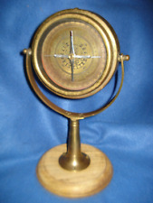 Vintage Nautical Compass - Pivots on Brass Pedestal - Accurately Points North picture