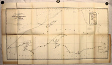 MINNESOTA, MICHIGAN,  LAKE SUPERIOR, FISH Antique authentic nautical map 1891 picture