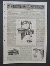 1876 'LITTLE MONITOR' SEWING MACHINE ASBESTOS ROOF RED FIRE FISH SCIENTIFIC AM. picture
