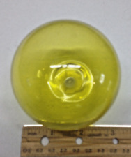 Glass Fishing Float Witch Ball Yellow 3