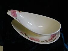 Vintage Peach Blossom Gravy Boat with attached underplate Metlox PoppyTrail picture