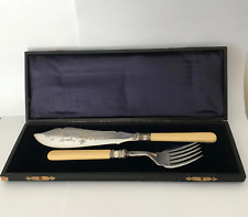 Antique Fish Silverplate Serving Set in Box  J.B. Chatterley & Son LTD 1896 picture