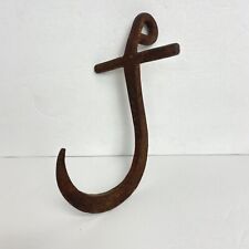 Antique Hand Forged Wrought Iron Large Game Meat Hook MASSIVE 👀 picture