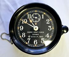 Vintage World War II Seth Thomas Mark I Deck Clock US Navy Boat Ship picture