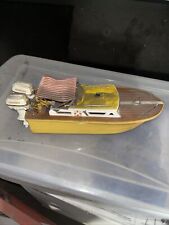 Antique Wood Model Boat (DOES RUN) picture