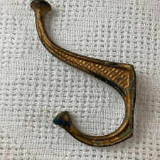 Vintage Bronze Painted Metal Double Wall Hook with Patina picture