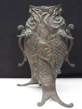 Incense Burner Japan flower vase fish carp Japanese antique 11.4inch 2.6kg picture