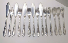 Art Nouveau Silver Plated Fish Cutlery Flatware By Koch & Bergfeld 1900's picture