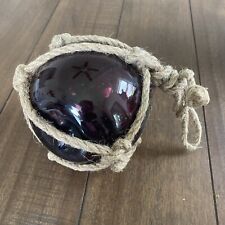 PURPLE GLASS FLOAT BALL WITH FISHING NET picture