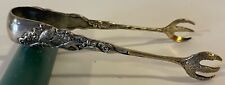 RARE GORHAM JAPONESQUE STERLING SILVER SUGAR TONGS HIZEN KOI FISH 1886 925 29G picture