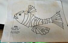 Hobby Design  3 1958 MODERN FISH Arts and Crafts Monthly suitable for framing picture