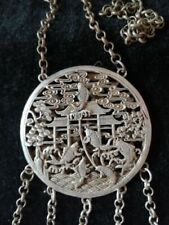 China Tibet Silver fish leaping over the dragon gate protective talisman picture