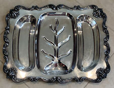 Vintage Large Silverplate Fish Meat Tray By WSB Blackington  #118 18-1/2